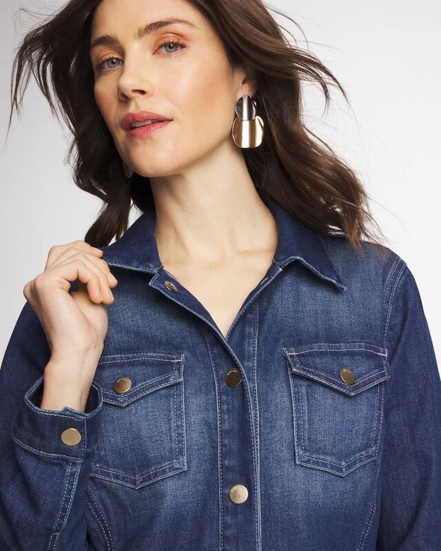 Button Down Denim Topper - image 4